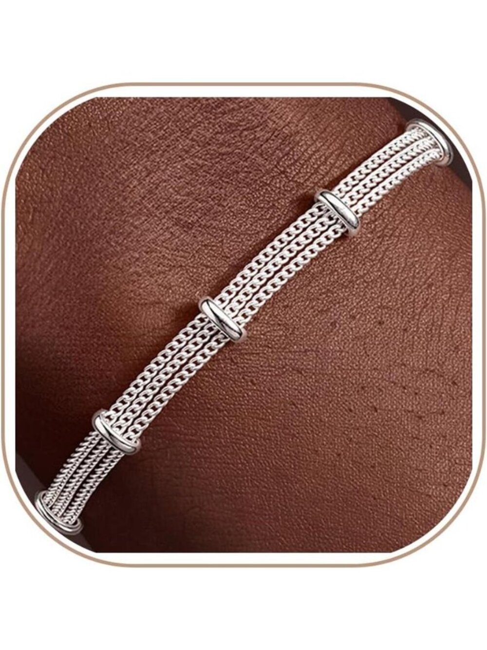 925 Sterling Silver Bracelets for Women - 5MM Sterling Silver Mesh Bracelet